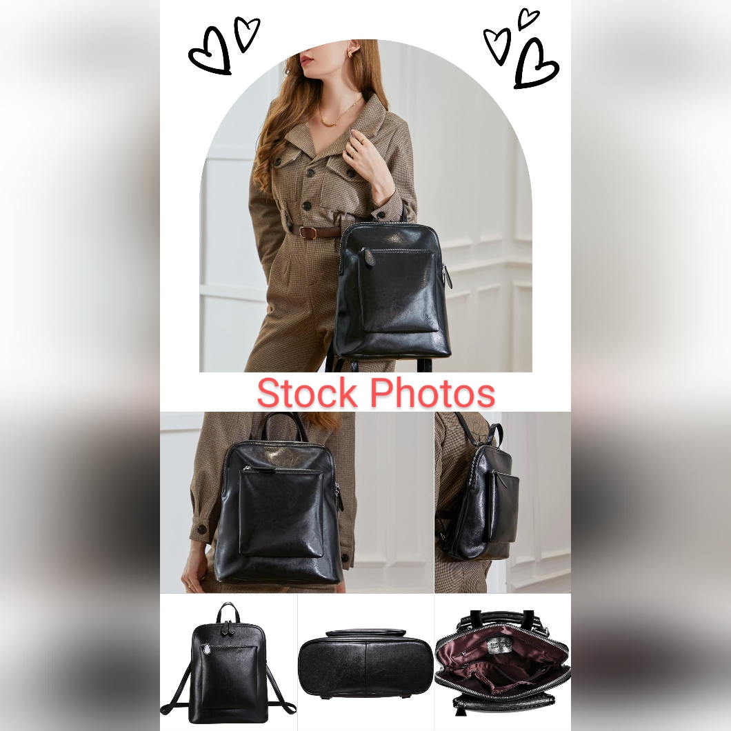 Heshe | Bags | Heshe Backpack Leather Backpack Purse 
